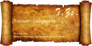 Turner Zsigmond névjegykártya